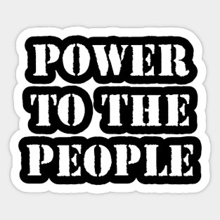 Power To The People - America USA Sticker